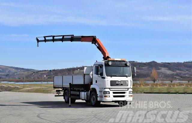 MAN TGA 18.440 Pritsche 6,50m + KRAN + FUNK/ 4x4 Truck mounted cranes