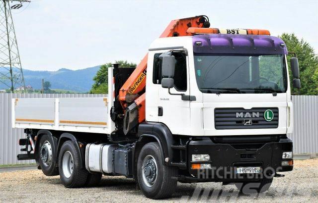 MAN TGA 26.430 Pritsche 5,50m + KRAN+ FUNK/6-4H2 Truck mounted cranes