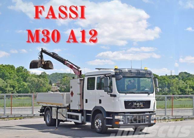 MAN TGM 15.250* Kipper 3,80m*FASSI M30 A12* TOP Truck mounted cranes