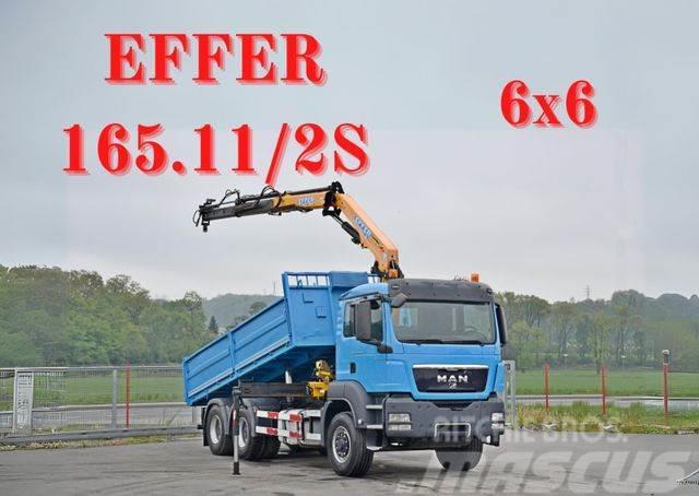 MAN TGS 26.360 Kipper 5,50m*EFFER 165.11/2S+FUNK*6x6 Truck mounted cranes