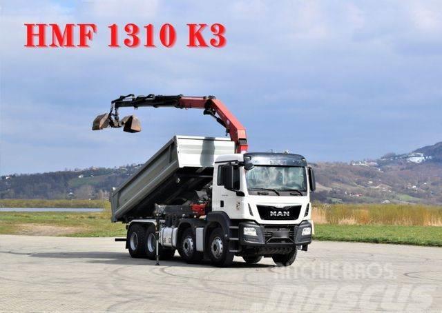 MAN TGS 35.480 * KIPPER 5,30m + HMF 1310-K3FUNK* 8x4 Truck mounted cranes