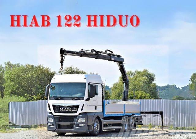 MAN TGX 26.440 Pritsche 6,20 m+HIAB 122 HIDUO/FUNK Truck mounted cranes