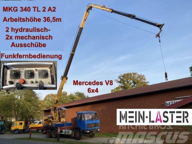 Mercedes-Benz 2622 V8 6x4 MKG 340 T2A2 36,5m Seilwinde Funk Truck mounted cranes