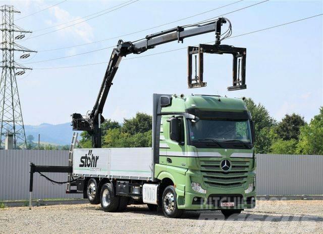 Mercedes-Benz Actros 2545 Pritsche 6,60m + ATLAS 125.2 Truck mounted cranes