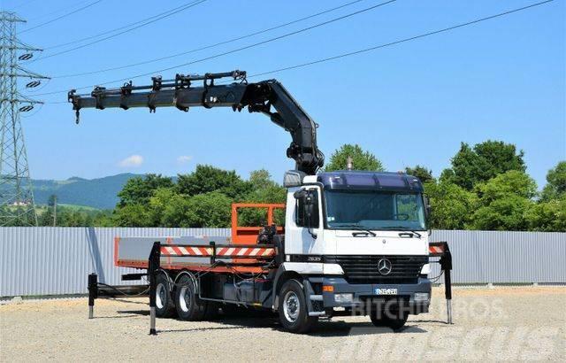 Mercedes-Benz ACTROS 2635 Pritsche 6,40m + HIAB 400 E-5 + FUNK Truck mounted cranes