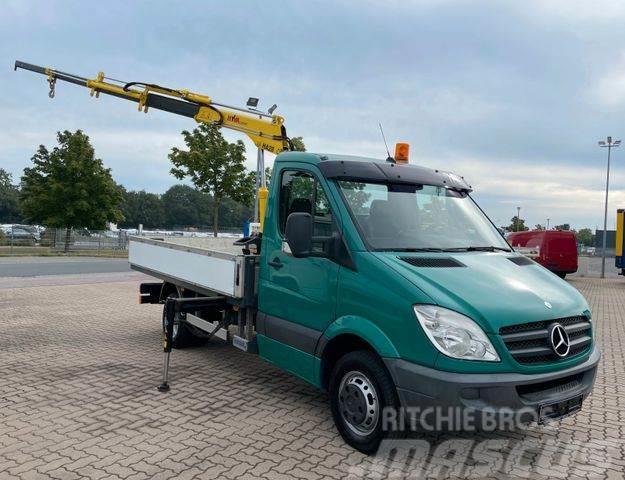 Mercedes-Benz Sprinter 519 CDI Pritsche / Hyva Kran 4,2m=600kg Truck mounted cranes