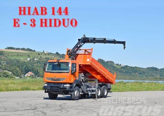 Renault KERAX 430 * HIAB 144 E-3 HIDUO+ FUNK * 6x4 * TOP Truck mounted cranes