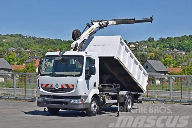 Renault MIDLUM 220 DXI *KIPPER 4,00m *PK 7001-EH A/FUNK Truck mounted cranes