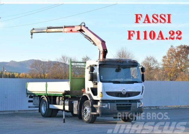 Renault Premium 370* FASSI F110A.22 * TOPZUSTAND Truck mounted cranes