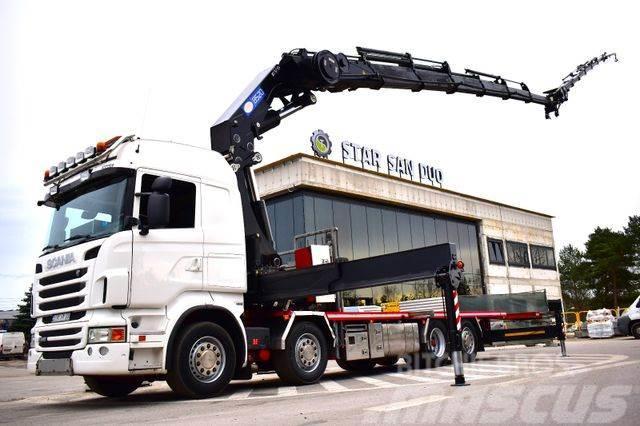 Scania R 440 8x2 HMF 8520 CRANE 38 METERS FLY JIB KRAN Truck mounted cranes