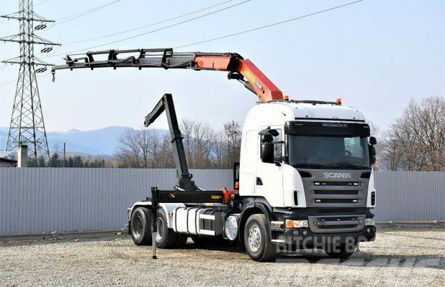 Scania R500 Abrollkipper * PK 20002 + FUNK* TOPZUSTAND Truck mounted cranes
