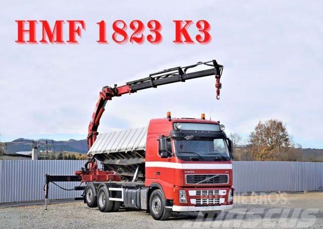 Volvo FH 480 Kipper 6,20m + HMF 1823 K3 + FUNK Truck mounted cranes