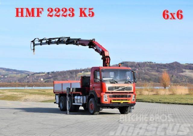 Volvo FM 12 380 Pritsche 5,20m + HMF 2223 K5+FUNK/6x6 Truck mounted cranes