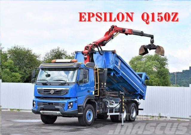 Volvo FMX 370 Kipper 4,90m *EPSILON Q150Z/FUNK*6x4 Truck mounted cranes