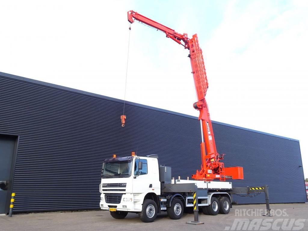 DAF CF 85.380 8x4 / MKG - DACH - ROOF / MONTAGE CRANE Truck mounted cranes