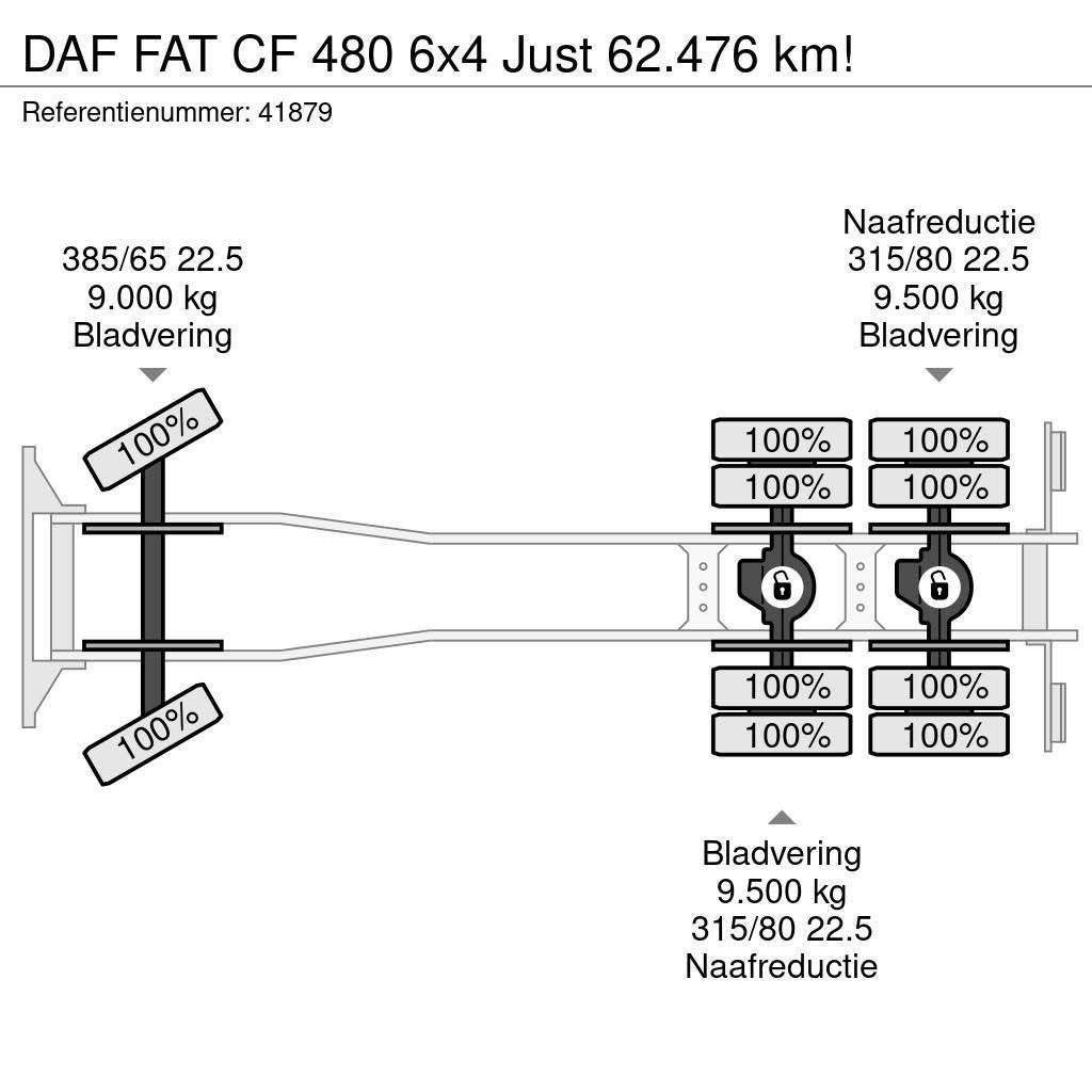 DAF FAT CF 480 6x4 Just 62.476 km! Hook lift trucks