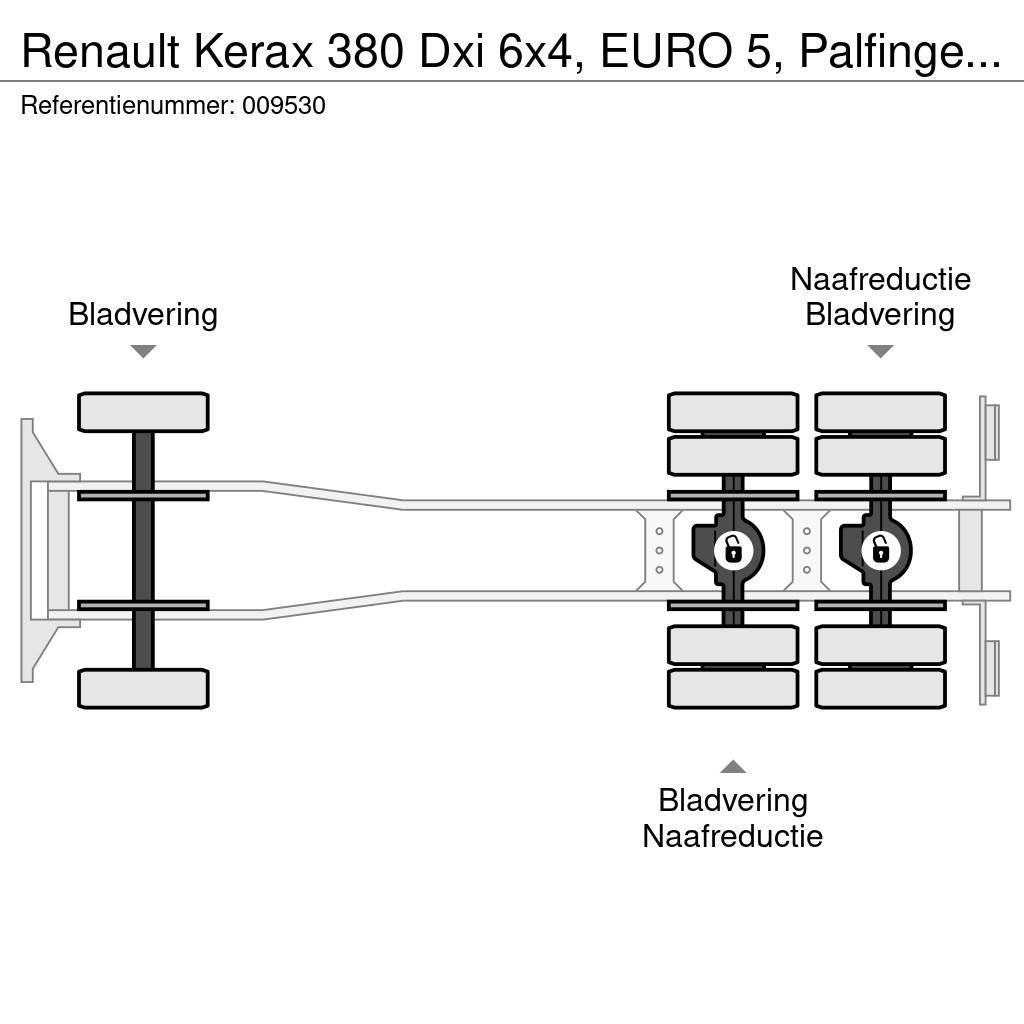 Renault Kerax 380 Dxi 6x4, EURO 5, Palfinger, Remote, Stee Flatbed / Dropside trucks