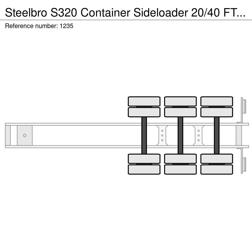 Steelbro S320 Container Sideloader 20/40 FT Remote 3 Axle 1 Container semi-trailers