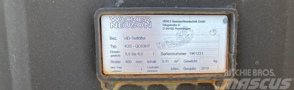 Wacker Neuson Tieflöffel 400mm QC03HT Heavy Duty Crushing buckets