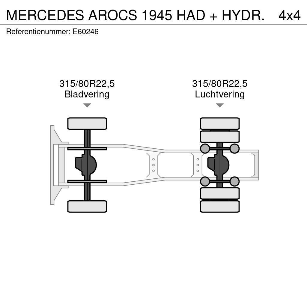Mercedes-Benz AROCS 1945 HAD + HYDR. Prime Movers