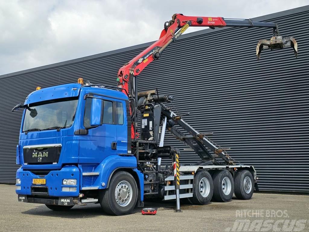 MAN TGS 35.400 8x4-4 / PALFINGER Z CRANE + CONTAINER S Truck mounted cranes