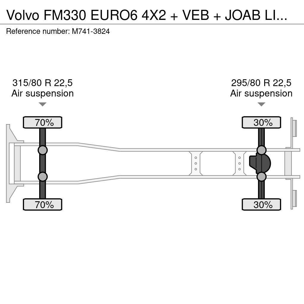 Volvo FM330 EURO6 4X2 + VEB + JOAB LIFT/EXTENDABLE + FUL Skip bin truck