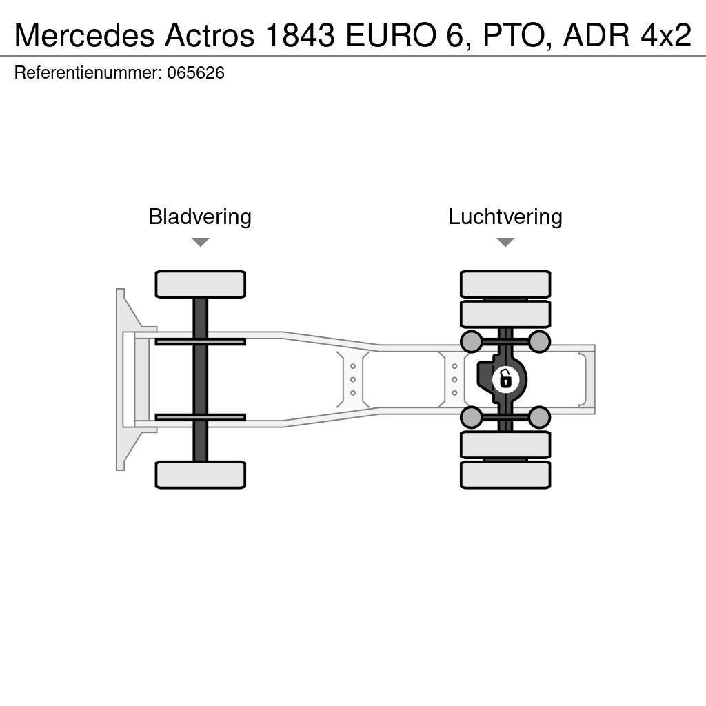 Mercedes-Benz Actros 1843 EURO 6, PTO, ADR Prime Movers
