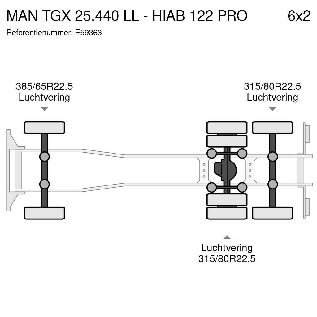 MAN TGX 25.440 LL - HIAB 122 PRO Container trucks