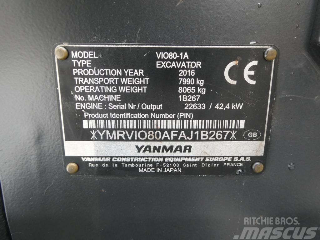 Yanmar Vio 80-1A Mini excavators  7t - 12t