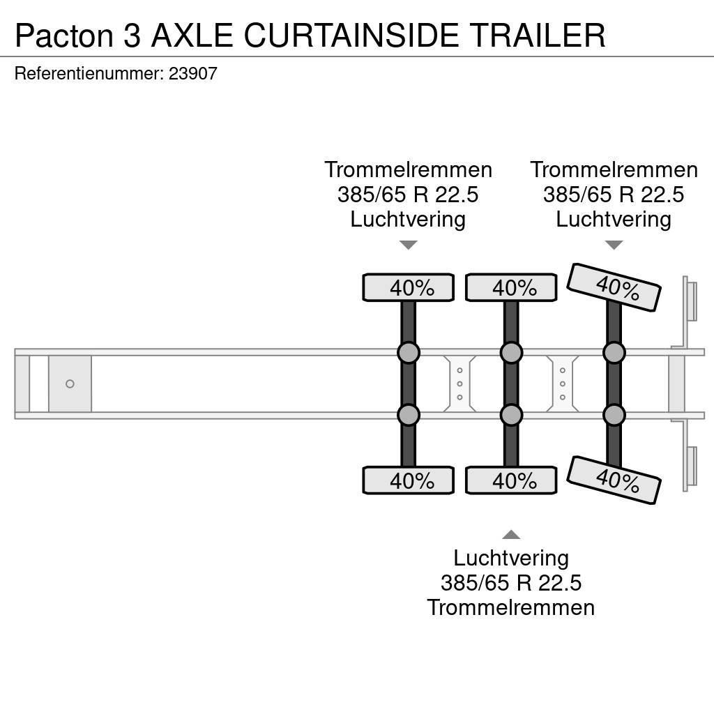 Pacton 3 AXLE CURTAINSIDE TRAILER Curtain sider semi-trailers
