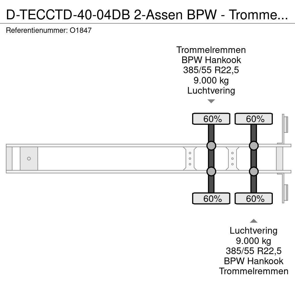 D-tec CTD-40-04DB 2-Assen BPW - Trommelremmen - Combi Do Container semi-trailers