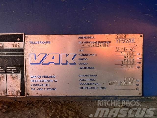 VAK V-4-40 VECTOR 1850 / BOX L=12385 mm Temperature controlled trailers