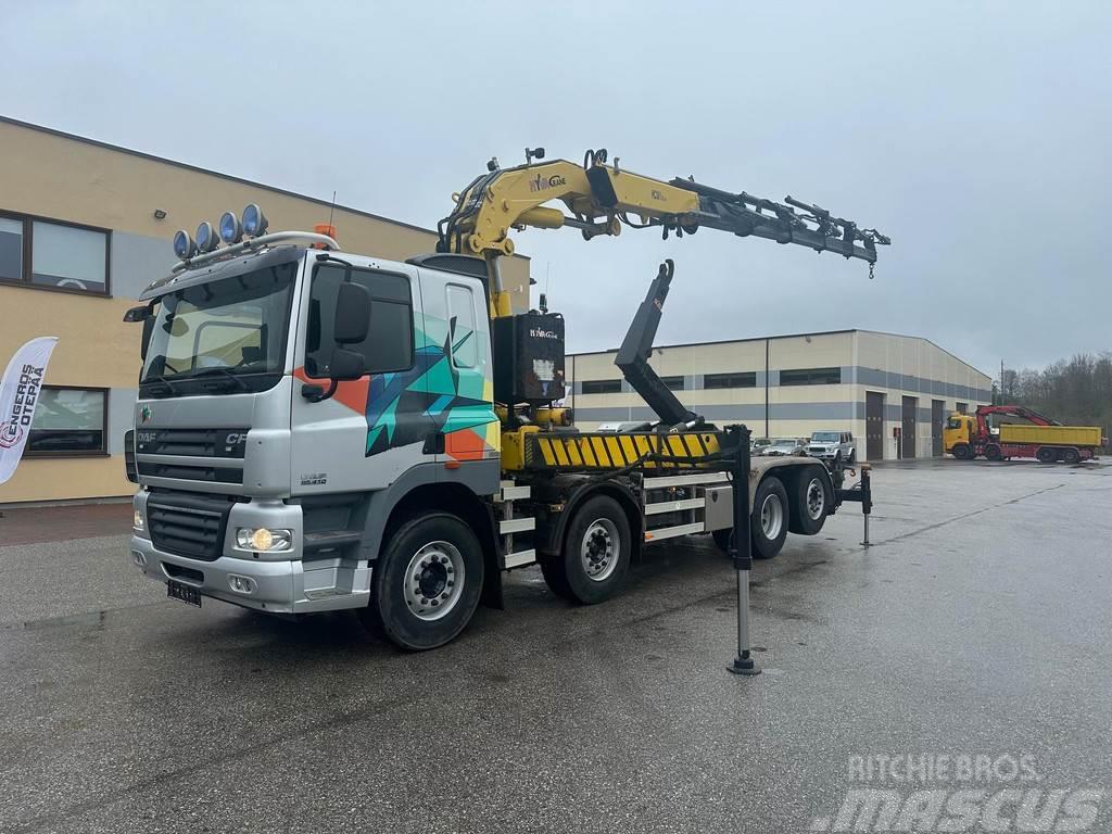 DAF CF85.410 8X2*6 + CRANE + MULTILIFT + MANUAL Truck mounted cranes