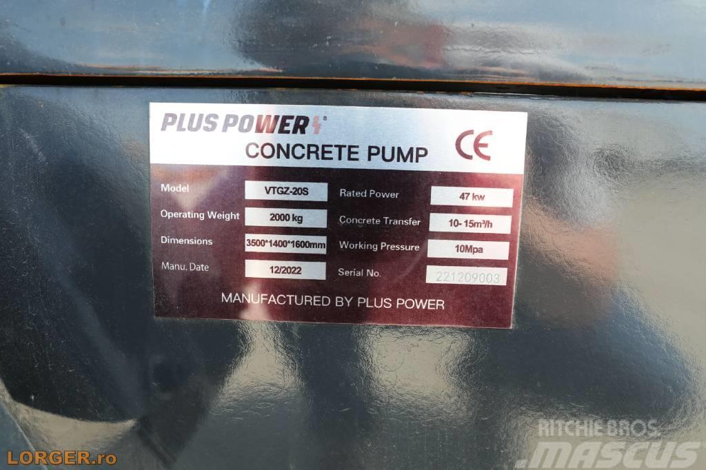  Plus Power VTGZ - 20S Concrete pumps