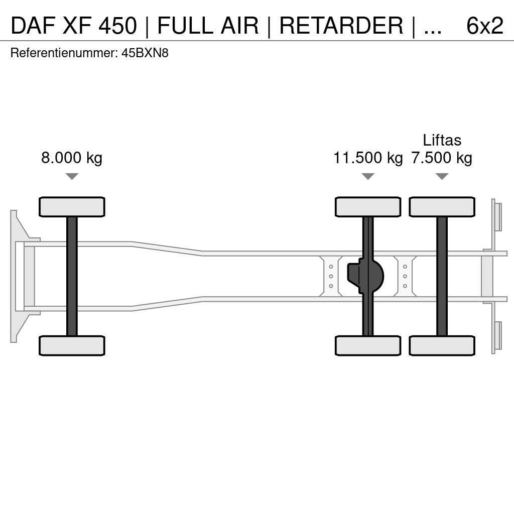 DAF XF 450 | FULL AIR | RETARDER | MACHINE LOW LOADER Transport vehicles