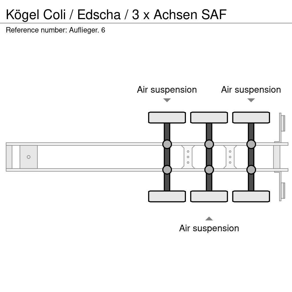 Kögel Coli / Edscha / 3 x Achsen SAF Curtain sider semi-trailers