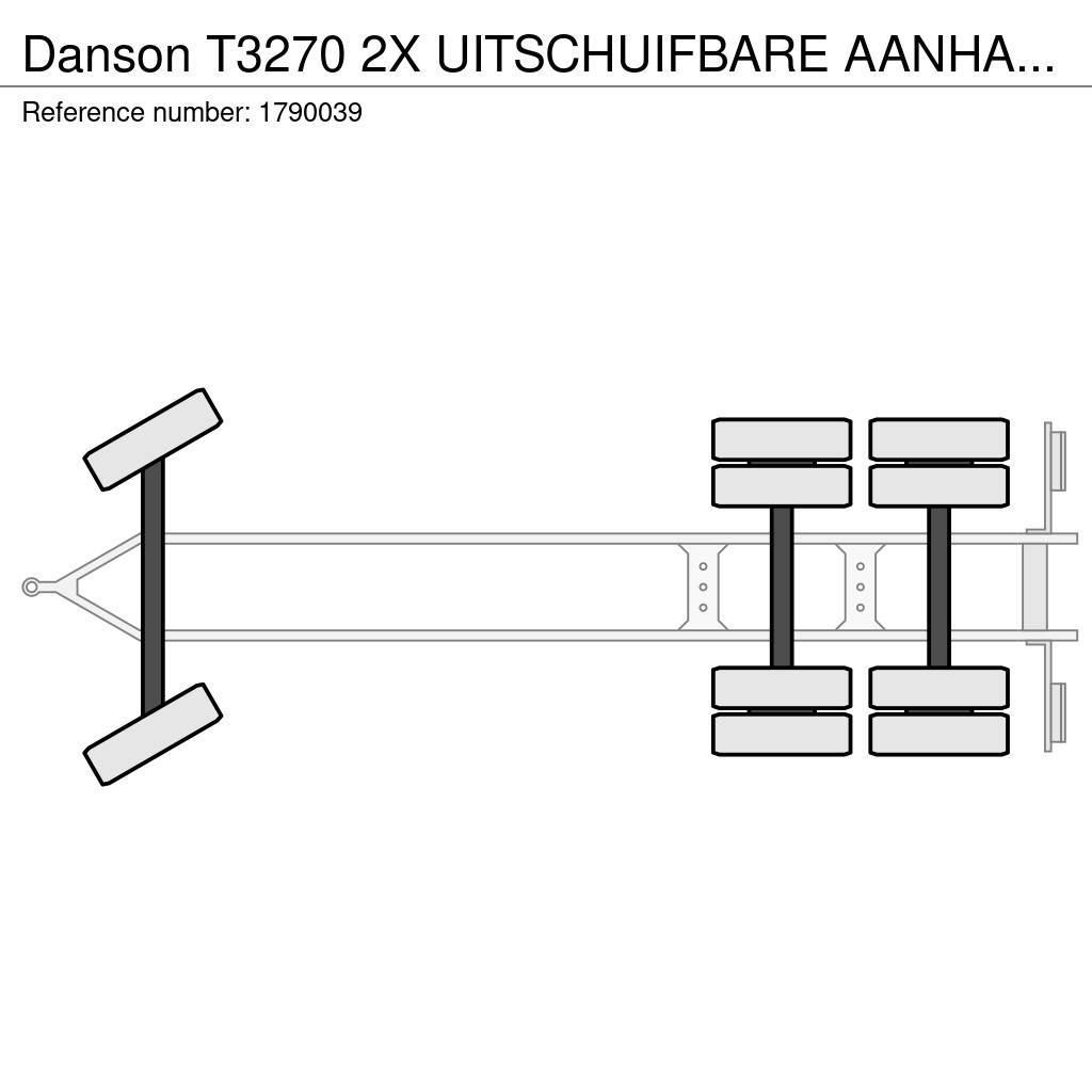 Danson T3270 2X UITSCHUIFBARE AANHANGER/TRAILER/ANHÄNGER Flatbed/Dropside trailers
