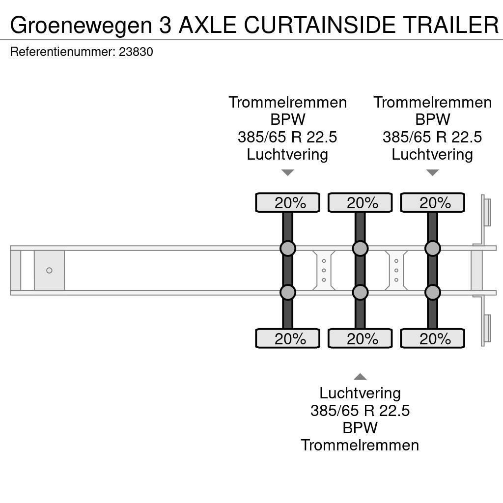 Groenewegen 3 AXLE CURTAINSIDE TRAILER Curtain sider semi-trailers