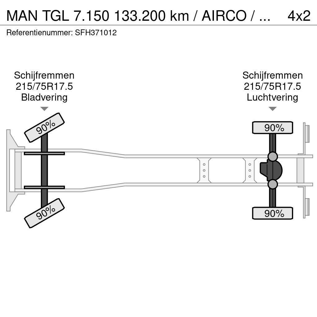 MAN TGL 7.150 133.200 km / AIRCO / MANUEL / CARGOLIFT Box trucks