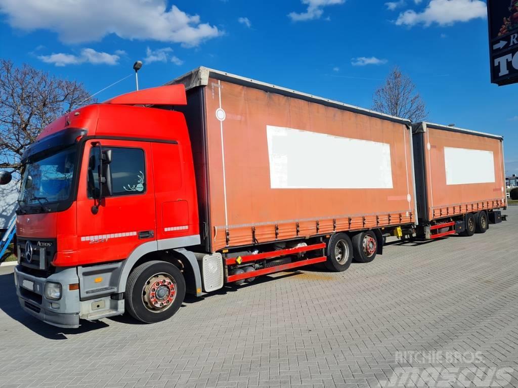 Mercedes-Benz 2541 / 7.7m + 7.7m Curtain sider trucks