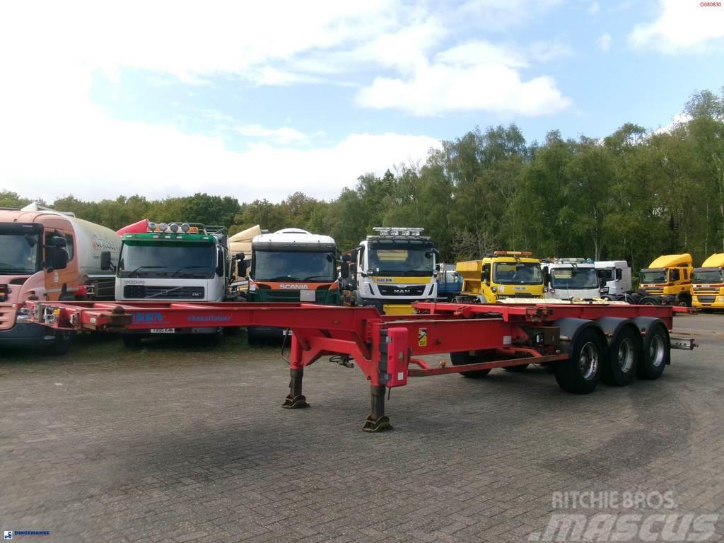 Asca 3-axle container trailer 20-40-45 ft + hydraulics Container semi-trailers