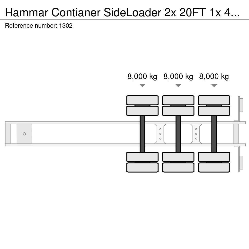 Hammar Contianer SideLoader 2x 20FT 1x 40FT Container semi-trailers