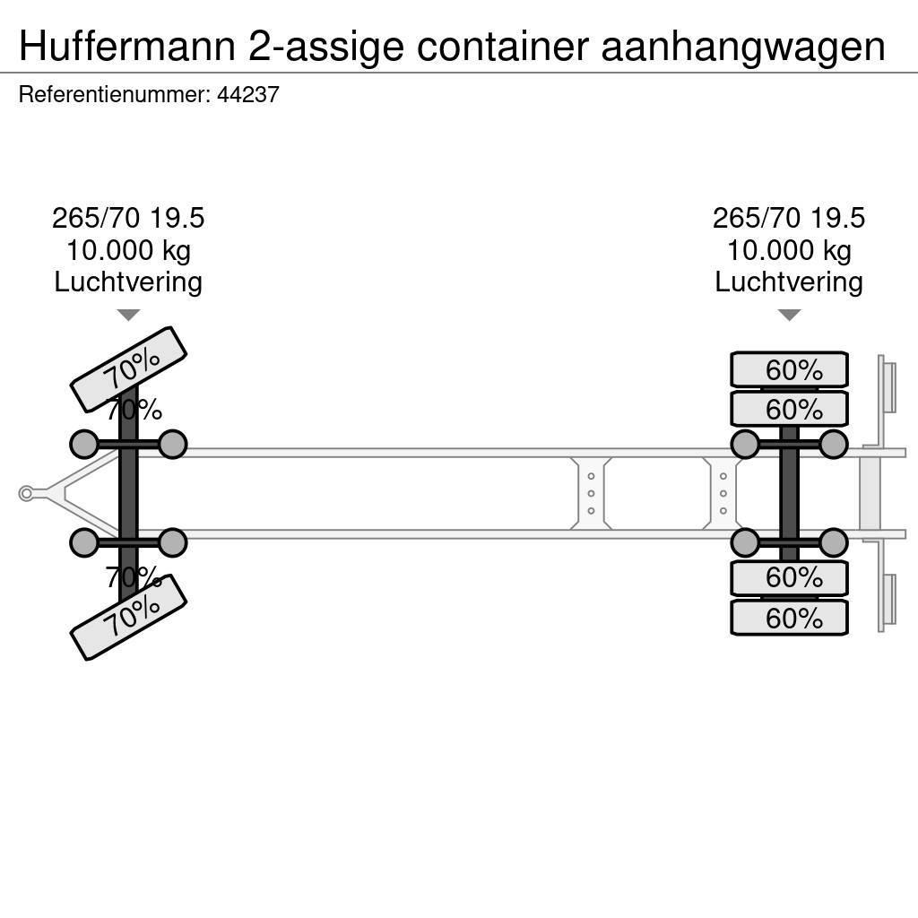 Hüffermann 2-assige container aanhangwagen Container trailers