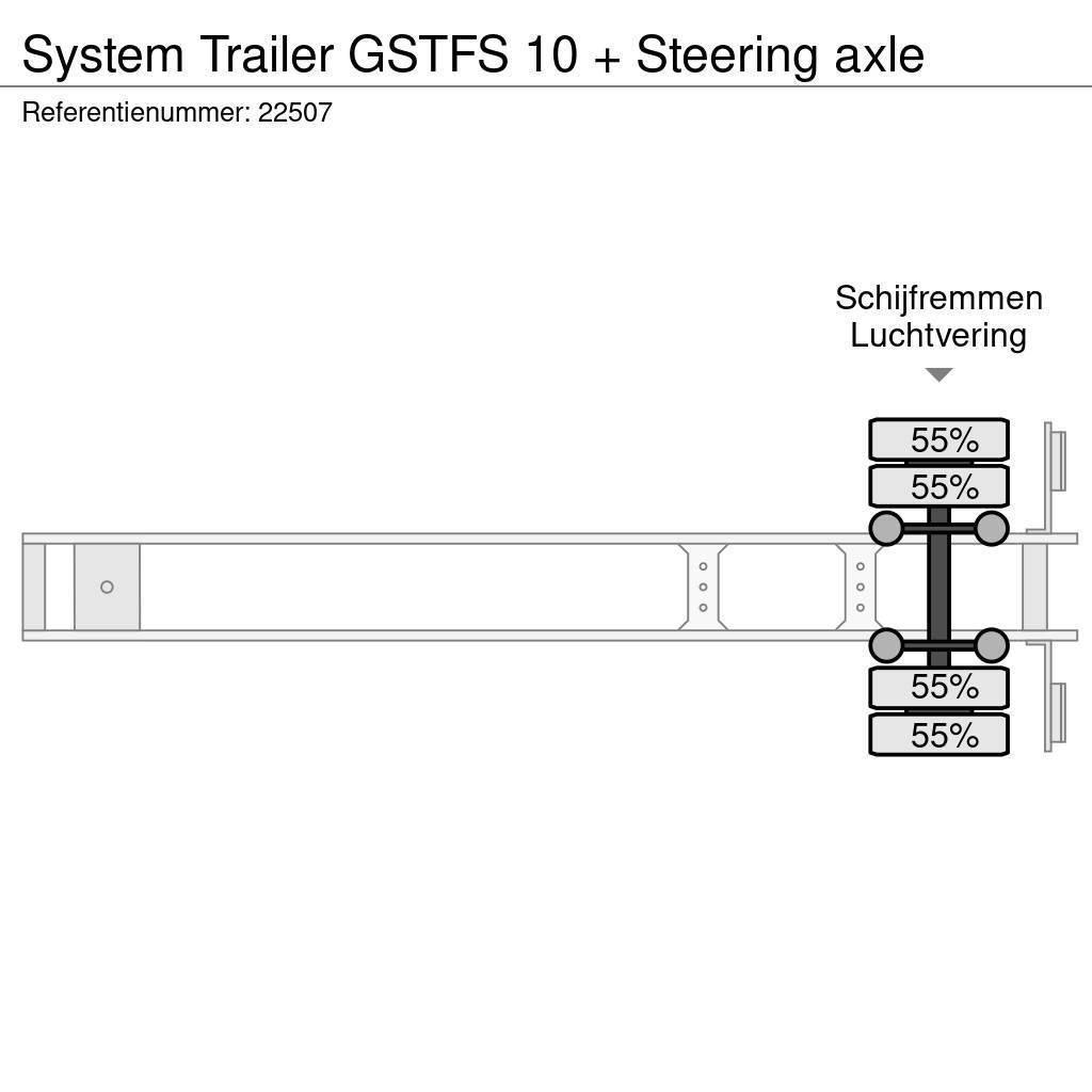  SYSTEM TRAILER GSTFS 10 + Steering axle Box semi-trailers