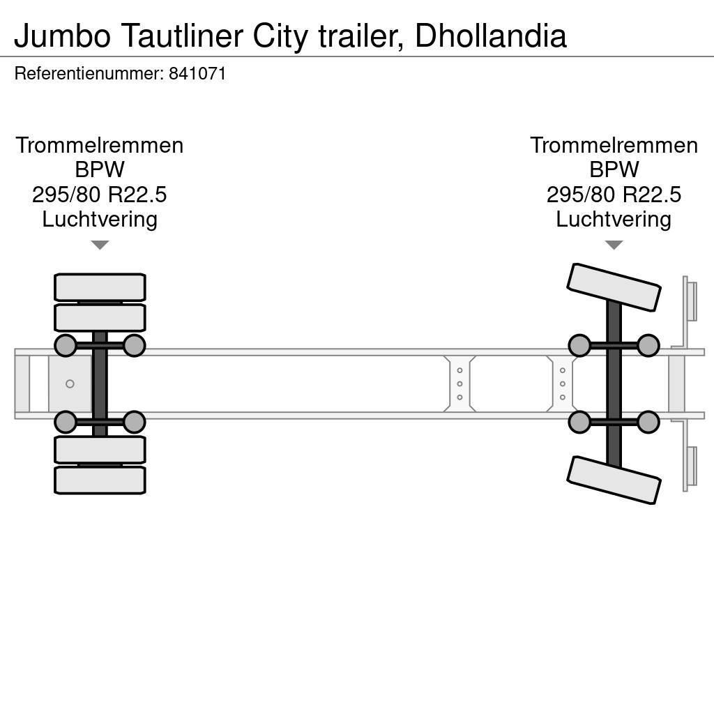 Jumbo Tautliner City trailer, Dhollandia Curtain sider semi-trailers