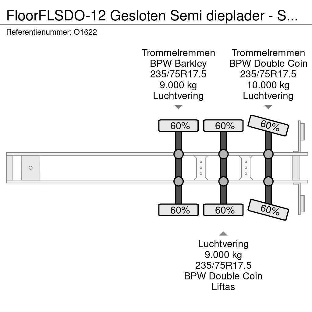 Floor FLSDO-12 Gesloten Semi dieplader - Smit Aluminiumo Box semi-trailers