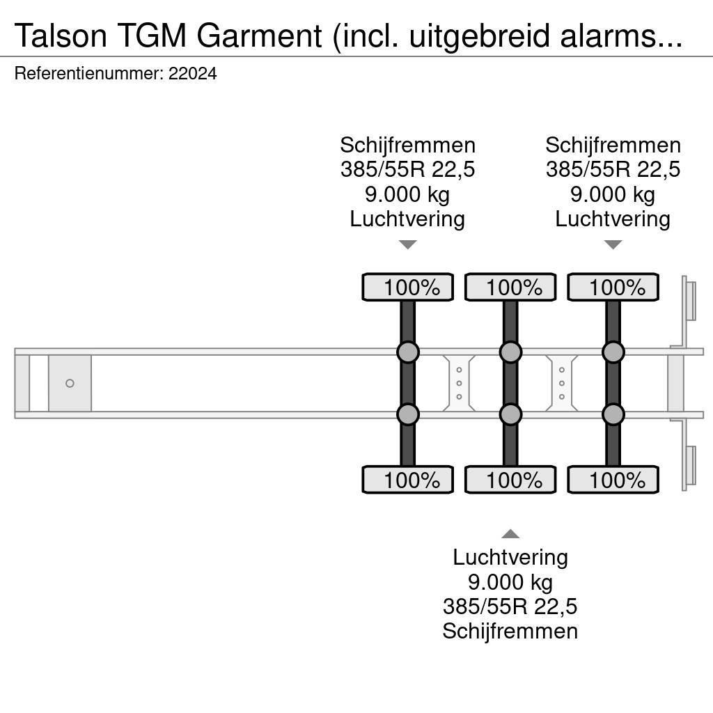 Talson TGM Garment (incl. uitgebreid alarmsysteem) Box semi-trailers