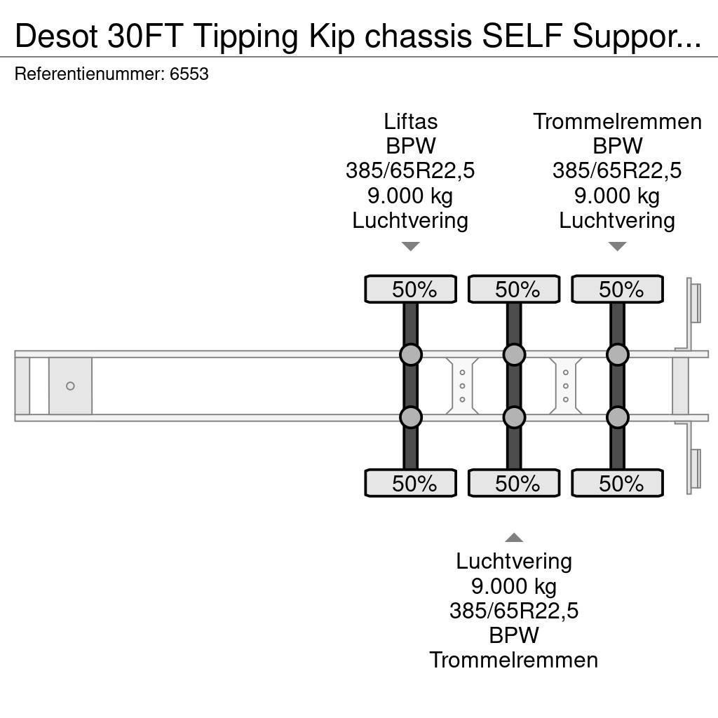 Desot 30FT Tipping Kip chassis SELF Support APK 07-2024 Container semi-trailers