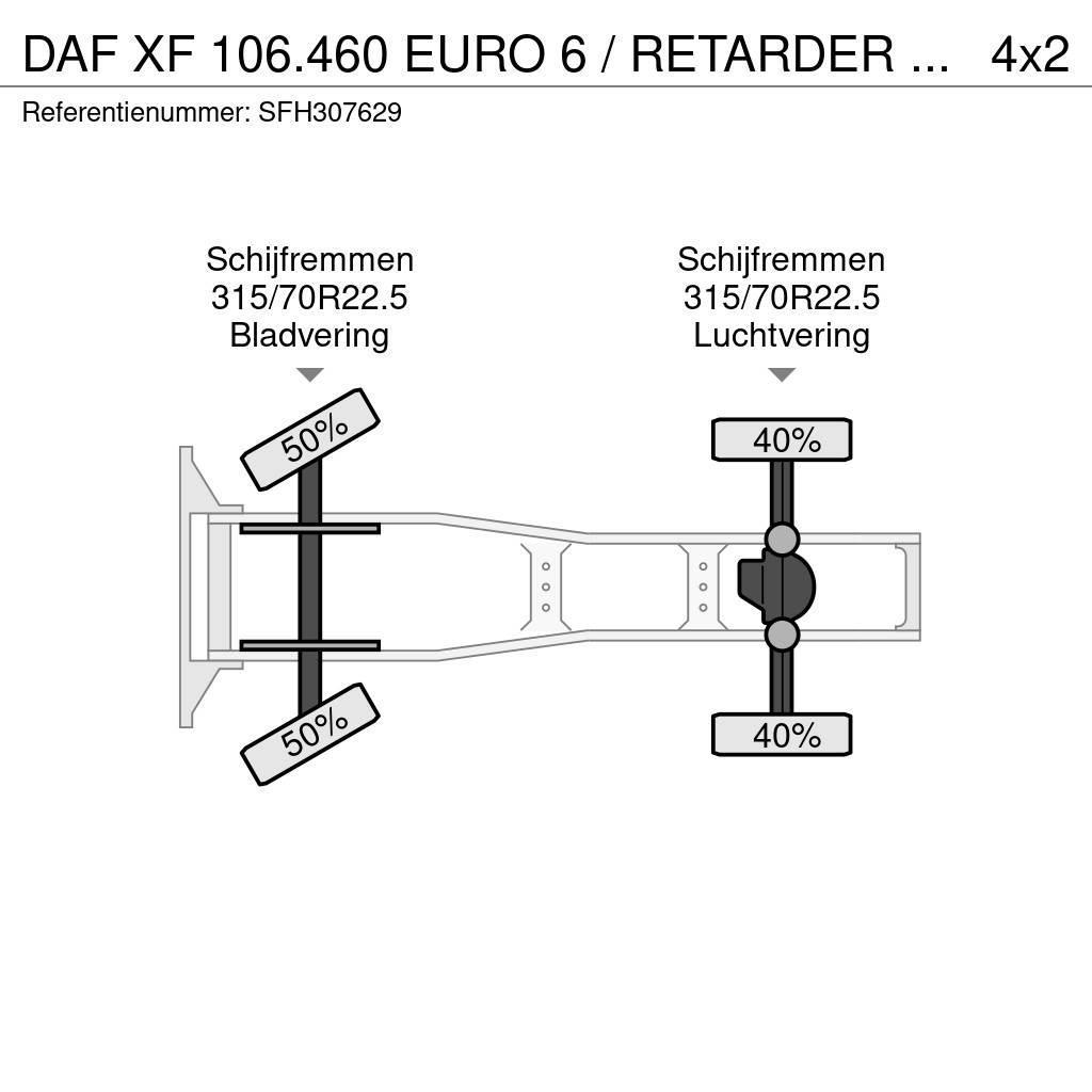 DAF XF 106.460 EURO 6 / RETARDER / PTO / MANUEL / AIRC Prime Movers