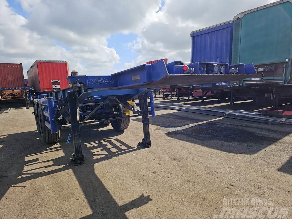 Renders 2 axle 20 ft container chassis steel springs bpw d Container semi-trailers